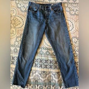 Levi’s white cone denim